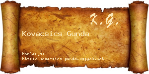 Kovacsics Gunda névjegykártya